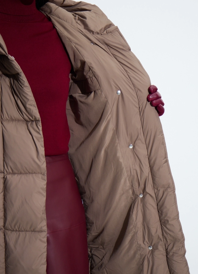 Женский пуховик с капюшоном модель № 33747 универмаг малина фото