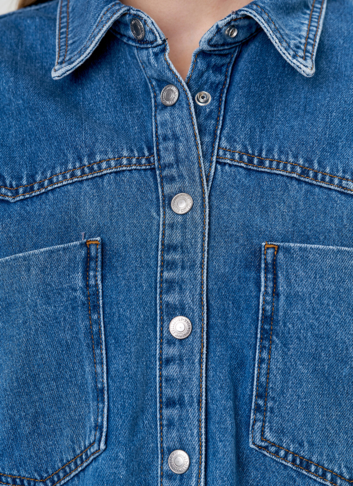 Куртка джинсовая синего цвета