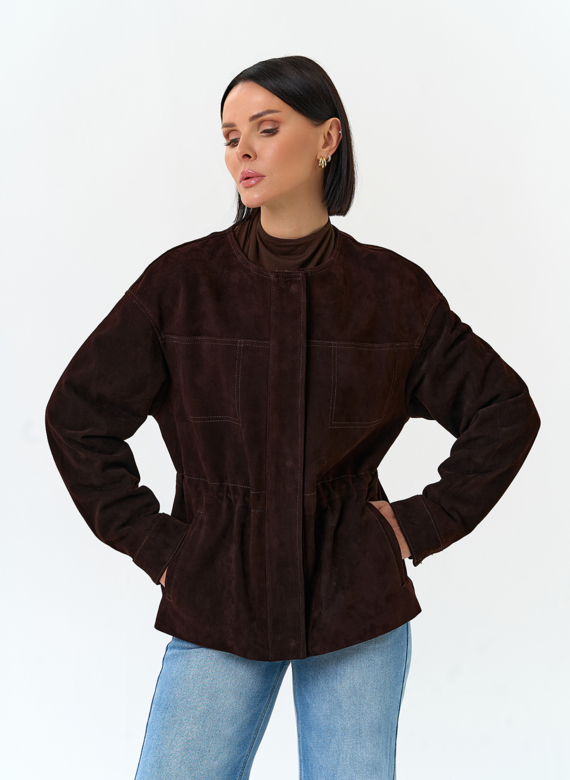 Жакет из натуральной замши