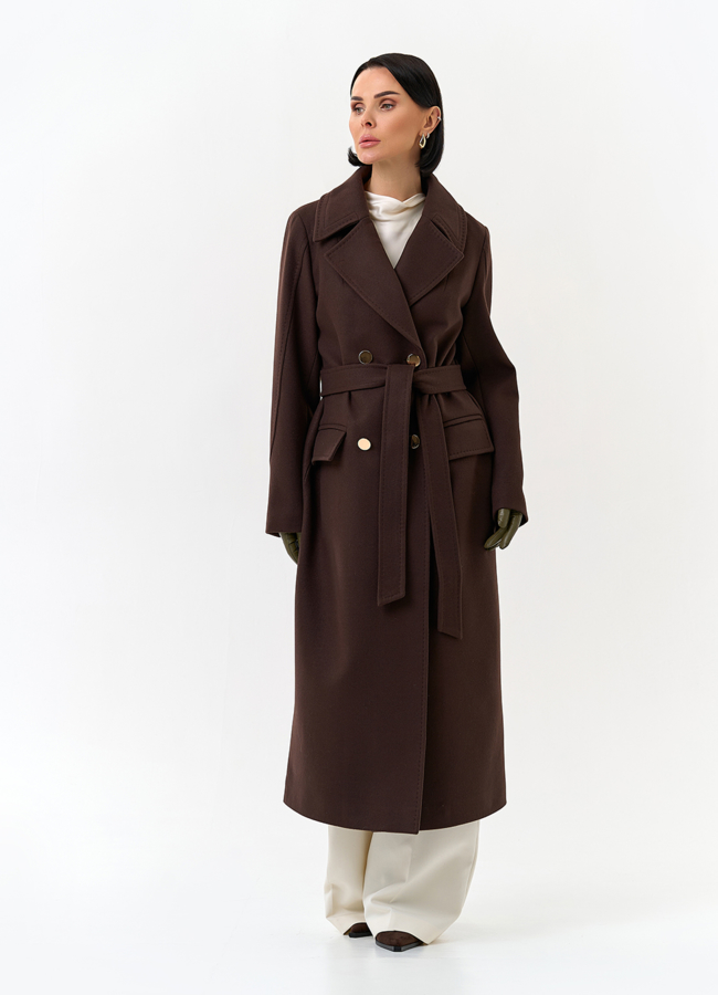 Женское пальто с английским воротником модель № 32806 в рассрочку