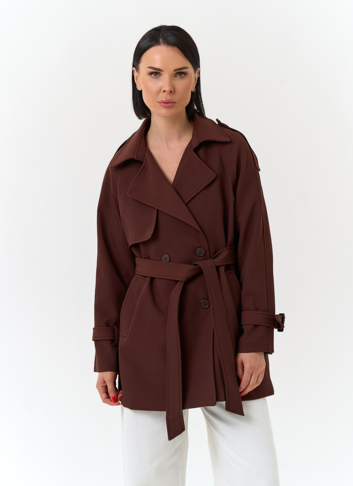 Женский укороченный плащ