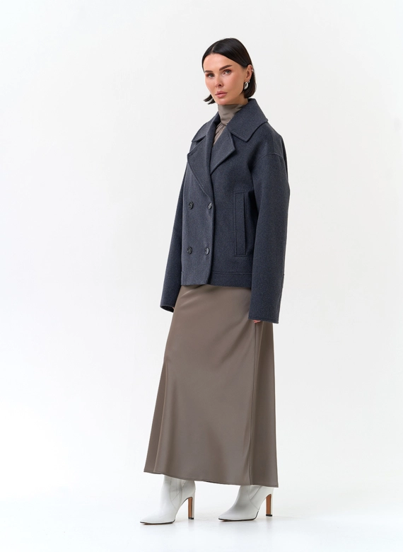 Женское укороченное пальто фото