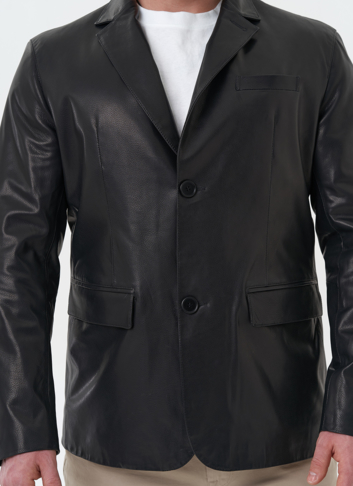 Мужской пиджак из натуральной кожи