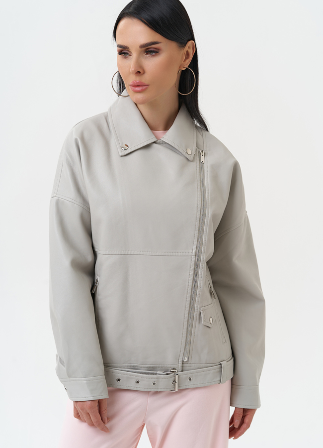 Женская куртка косуха из эко кожи модель № 30297 универмаг малина