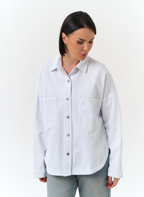 Женская джинсовая куртка рубашка