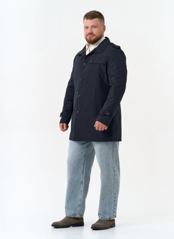 Мужское полупальто синего цвета