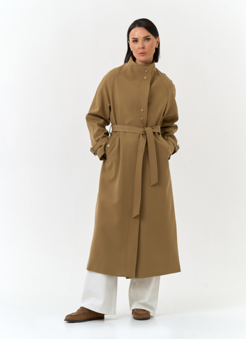 Женский плащ с воротником стойкой Женский плащ с воротником стойкой