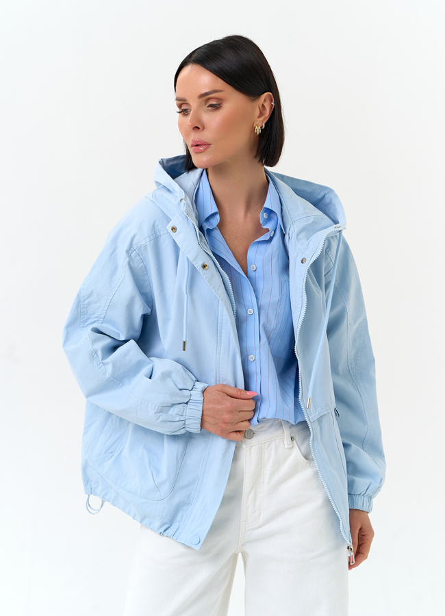 Женская ветровка с капюшоном модель № 30637 универмаг малина