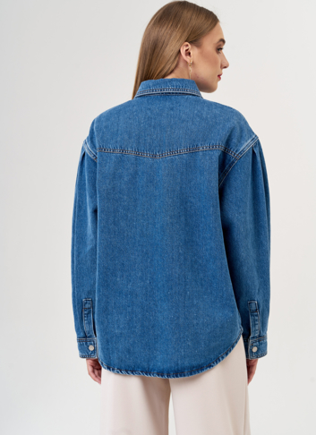 Куртка джинсовая синего цвета