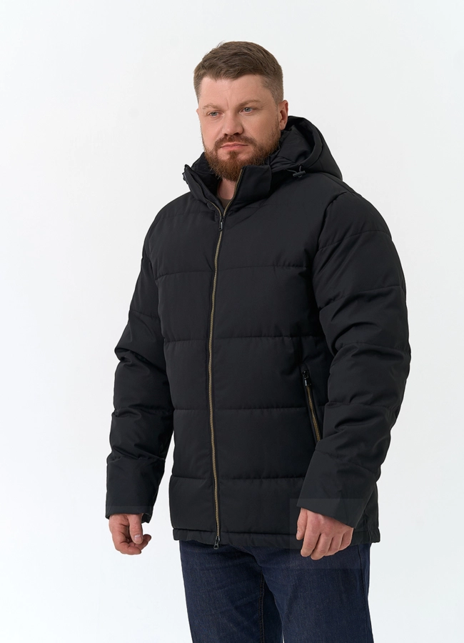Мужской пуховик с капюшоном  модель № 31471 универмаг малина фото
