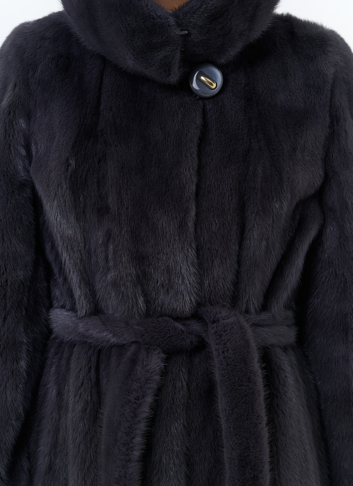 Норковая шуба с поясом