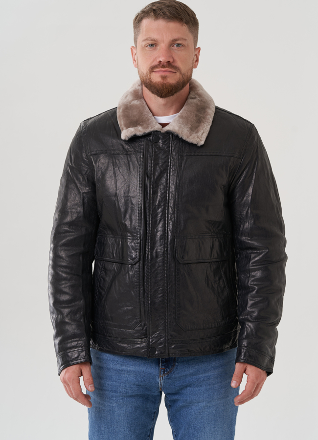 фото Куртка мужская из натуральной кожи  модель № 82316