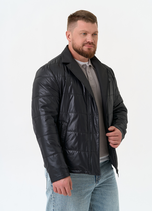 Мужская куртка черного цвета модель № 32544 универмаг малина