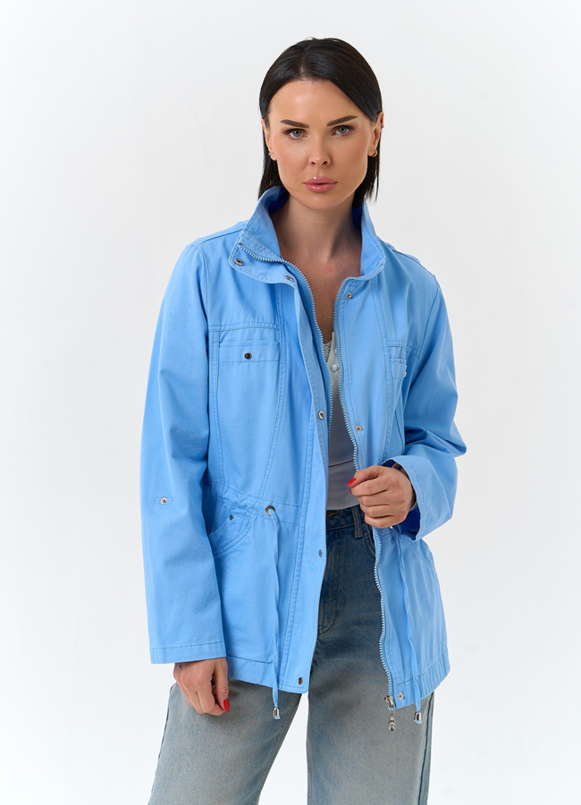 Женская ветровка с воротником стойкой модель № 33121 в рассрочку