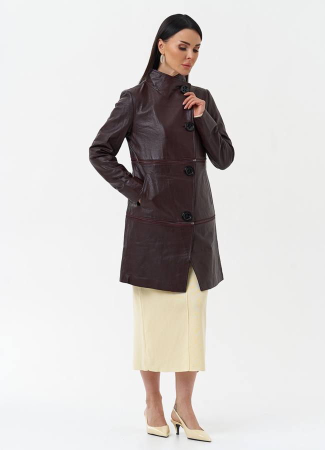 Плащ трансформер из натуральной кожи модель № 30163 универмаг малина