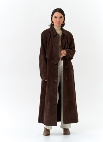 Женский плащ из натуральной замши Женский плащ из натуральной замши