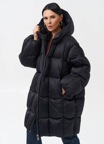 Женский пуховик с капюшоном 